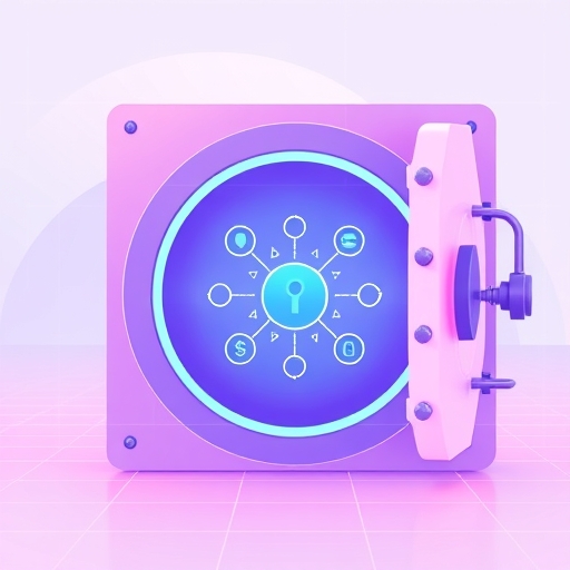 Conceptual digital vault illustration representing Hyperliquid HYPE token secure self-custody and deflationary tokenomics