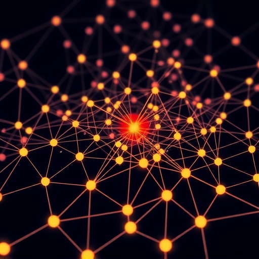 Stylized gossip spreading visualization illustrating Hedera Hashgraph's rapid node communication and consensus for fast blockchain transactions