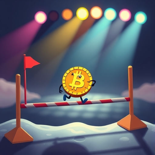 Whimsical depiction of low-cap crypto volatility in short-term trading challenges