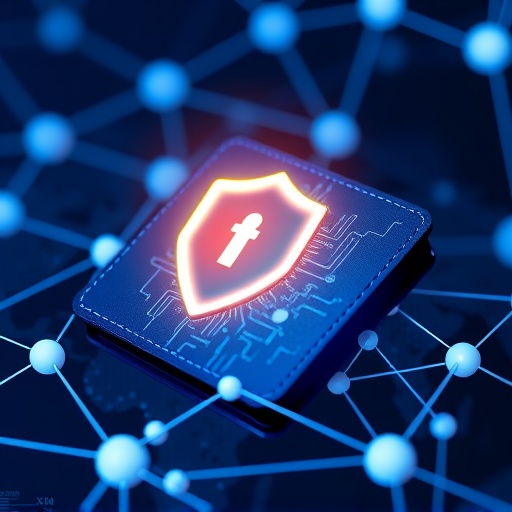 Secure digital wallet with shield icon and network nodes illustrating cybersecurity for cryptocurrency exchanges in the USA