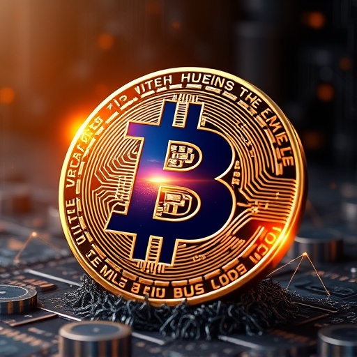 Conceptual digital artifact inscribed on Bitcoin block emphasizing Ordinals permanence and security