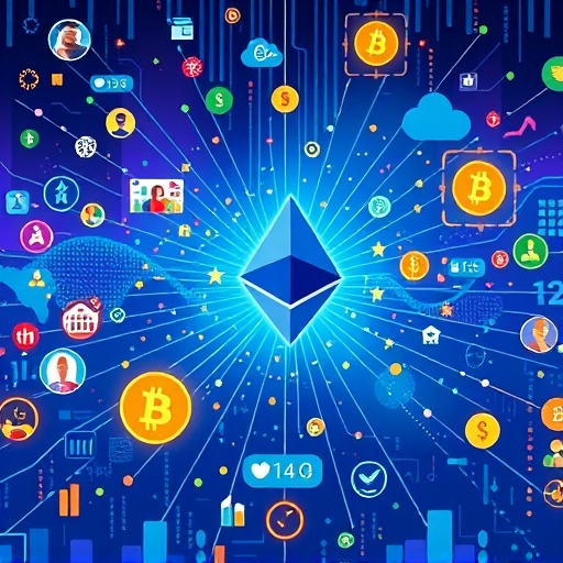 Ethereum blockchain network with Pepe the Frog token illustrating ERC-20 meme coin operations and decentralized trading