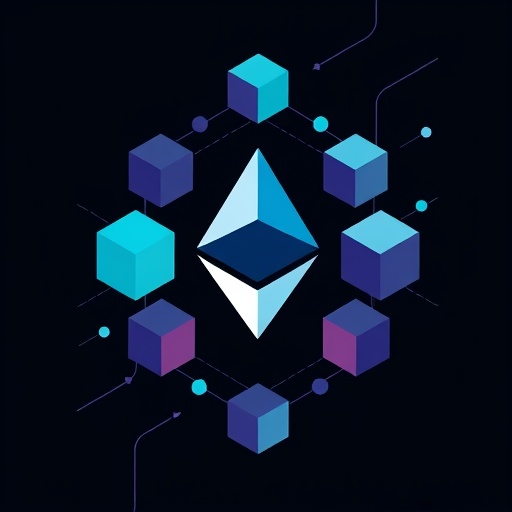 Dynamic modular blockchain structure illustration showing Movement M1 and M2 integration with Ethereum for scalability