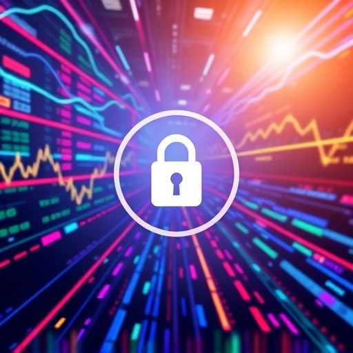 A vibrant digital trading floor representing Ethena ENA tokenomics and USDe yield generation in crypto DeFi