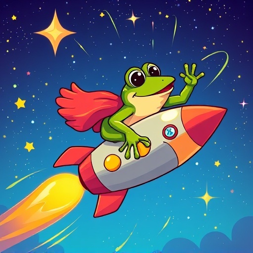 Pepe the Frog meme coin cryptocurrency icon symbolizing viral internet culture and Ethereum-based token growth