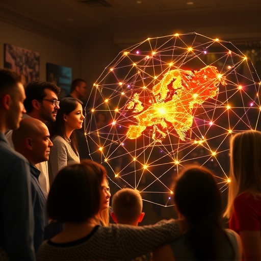 A diverse group of people gathered around a glowing holographic map of interconnected blockchains exploring top Layer 1 crypto projects like Ethereum and Solana in a warm inviting atmosphere