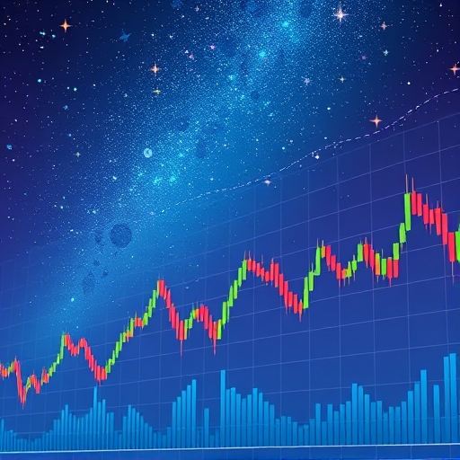 Vibrant trading chart illustration featuring crypto trading bots executing 24/7 strategies like grid trading and DCA on multiple cryptocurrency exchanges