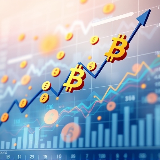 Dynamic Bitcoin price chart showing fluctuations influenced by macroeconomic indicators, Federal Reserve policies, and ETF flows for Bitcoin market analysis