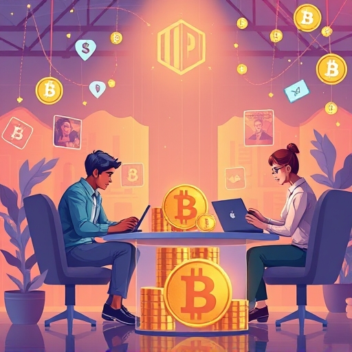 Imaginative illustration of crypto investors balancing high-risk small-cap altcoins with secure portfolio strategies in 2026