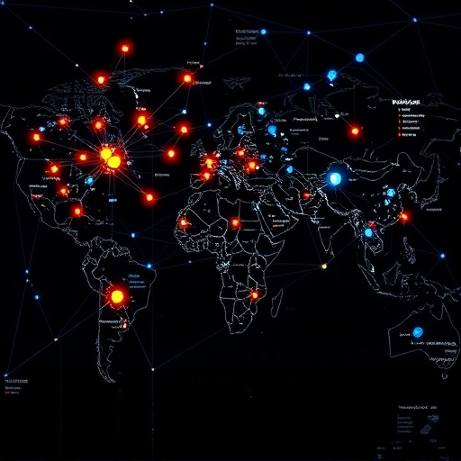 Digital ecosystem map of Solana showing interconnected nodes with some broken links representing FTX fallout and centralization risks
